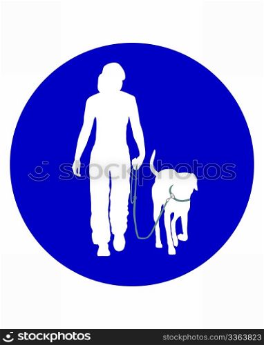 Traffic sign for people with dogs