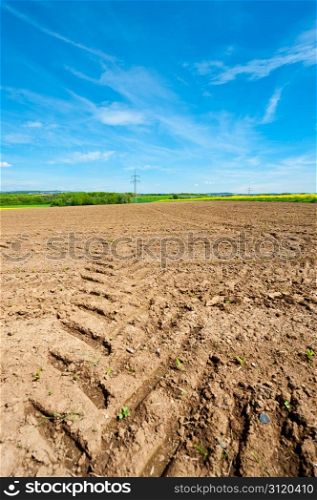 Trail of Tread on the Plowed Field, Germany