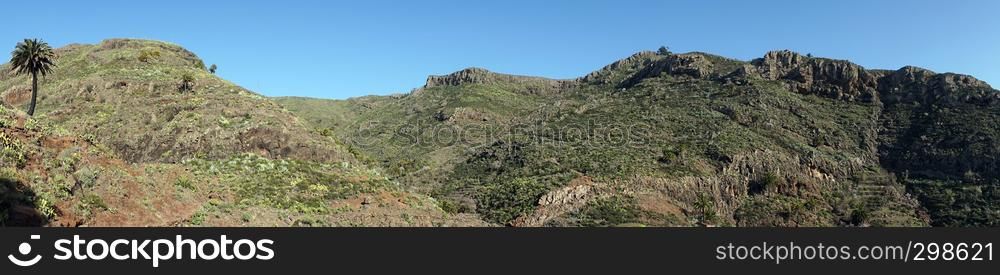 Trail on the coast of La Gomera island, Spain