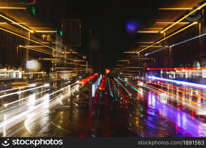 trails car lights street. Resolution and high quality beautiful photo. trails car lights street. High quality and resolution beautiful photo concept