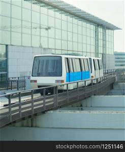 Train transportation between terminals of Frankfurt airport, Germany