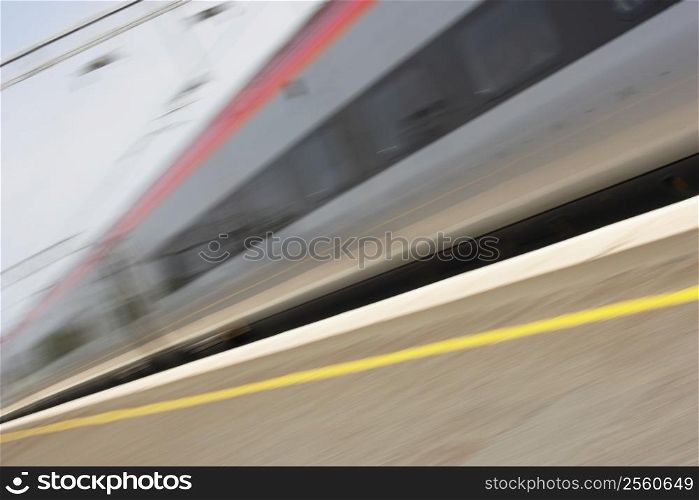 Train Travelling Past Platform