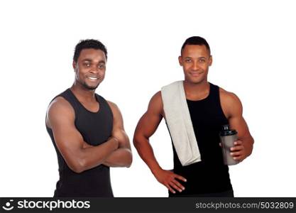Trainers prepared for training isolated on a white background