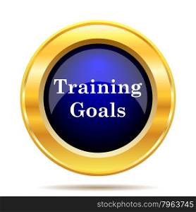 Training goals icon. Internet button on white background.