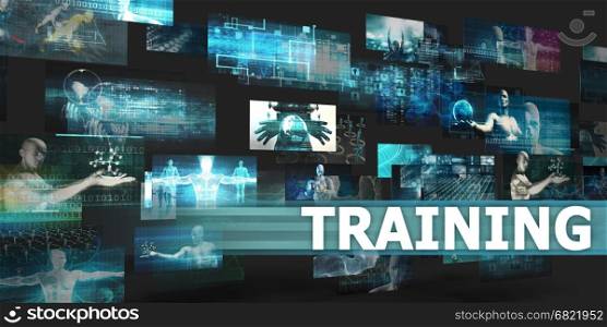 Training Presentation Background with Technology Abstract Art. Training