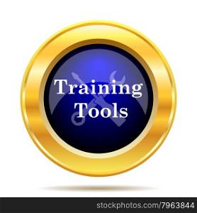 Training tools icon. Internet button on white background.