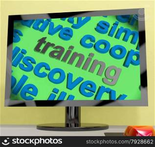 Training Word Screen Showing Education Apprenticeship Or Up skilling