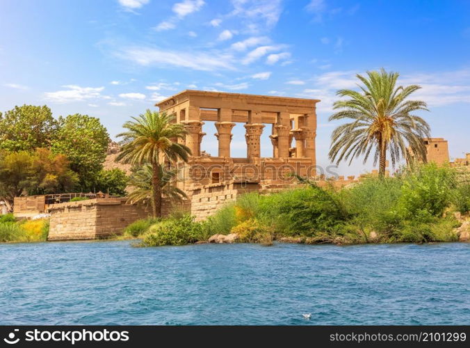 Trajan&rsquo;s Kiosk from Philae, Agilika island near Aswan, Egypt.