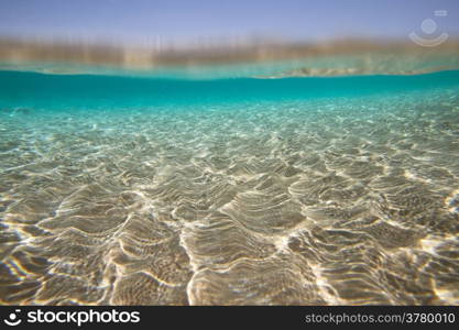 Tranquil underwater scene with copy space