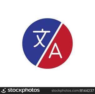 Translate icon design vector logo template