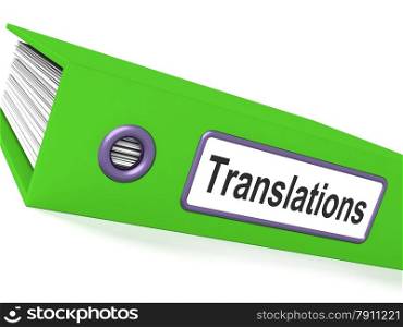 Translations File Showing Copy Of Translated Documents. Translations File Shows Copy Of Translated Documents