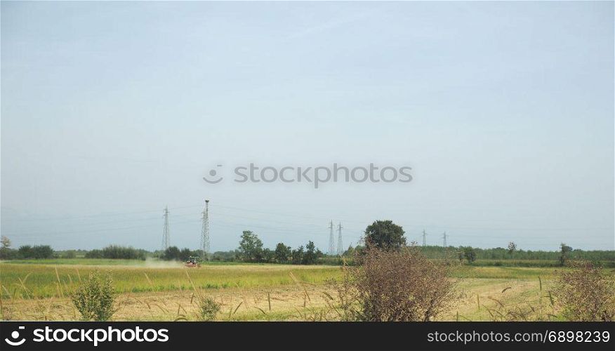 transmission line tower. an electric power high voltage transmission line
