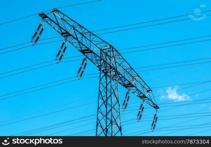 Transmission tower. view of a Transmission tower on a sunny day