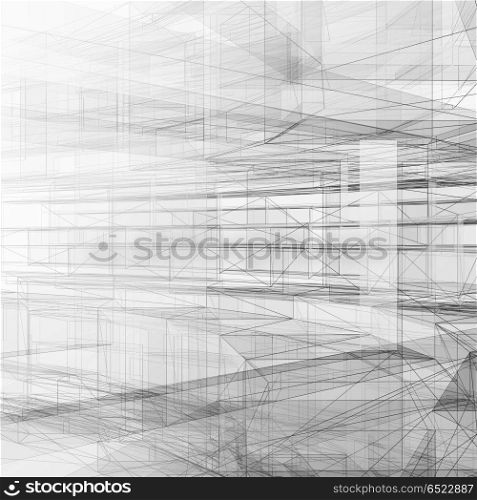Transparent abstract 3d rendering. Transparent abstract. Concept lines design 3D rendering. Transparent abstract 3d rendering