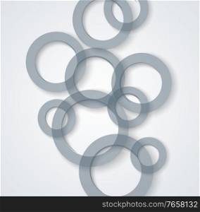 Transparent circles background. Abstract 3D Geometrical Design