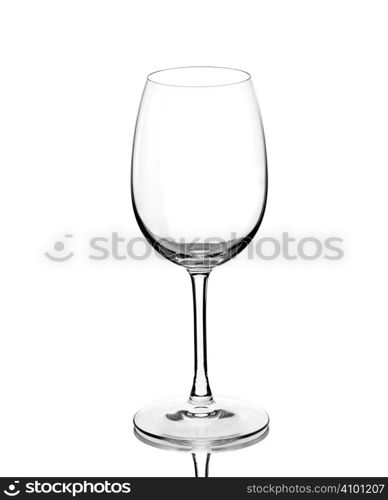 transparent empty wine glass