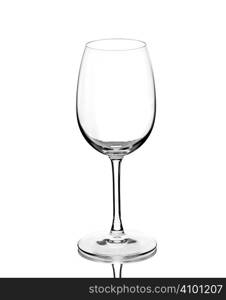 transparent empty wine glass