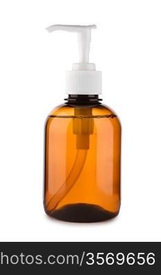transparent orange spray perfume bottle