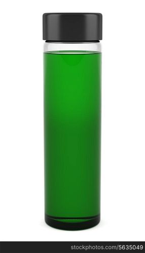 transparent shampoo bottle isolated on white background
