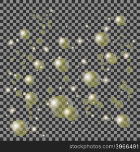 Transparent Water Bubbles Isolated on Checkered Background. Transparent Bubbles Isolated