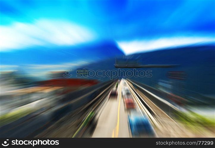 Transport city bridge in motion background. Transport city bridge in motion background hd