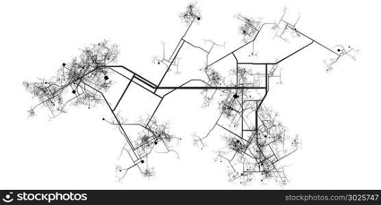 Transport System of a City Growing and Expanding. Transport System