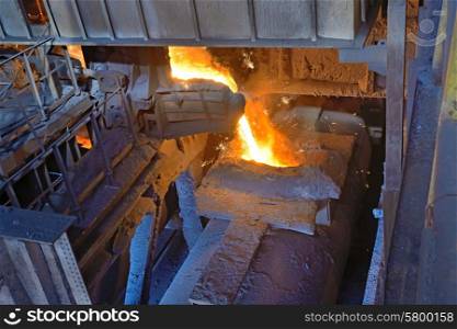 transport the molten metal inside of plant