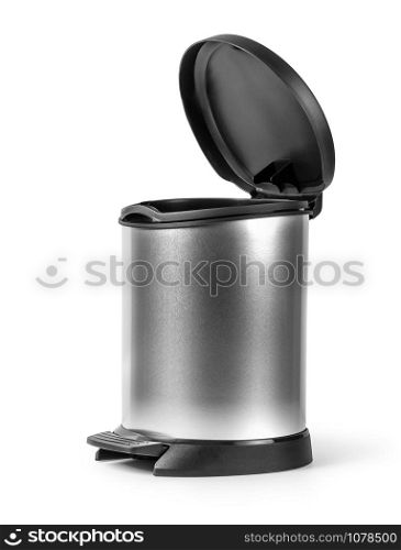 trash can isolated on white background with clipping path