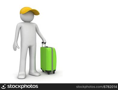 Travel collection - Tourist with suitcase