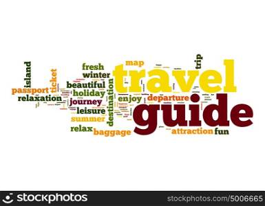 Travel guide word cloud