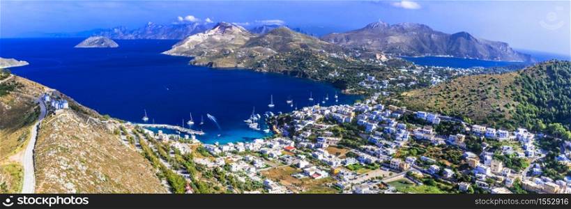 Travel in Greece - wonderful scenic Leros island in Dodecanese. Greece travel - Leros island. Dodecanese