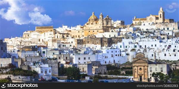 travel in Puglia - white town Ostuni. South of Italy
