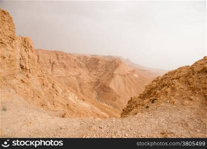 Travel in stone desert of Israel near Dead sea