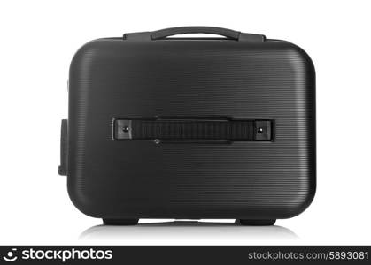 Travel luggage isolated on the white background