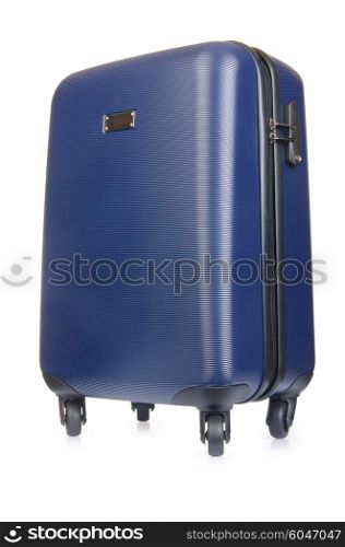 Travel luggage isolated on the white background