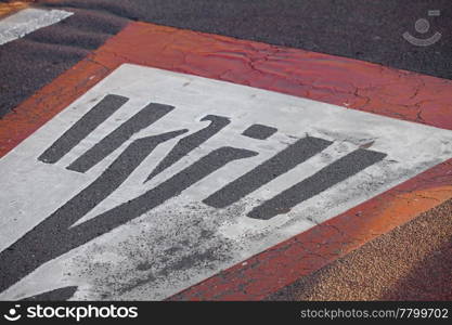 travel signs painted on the road