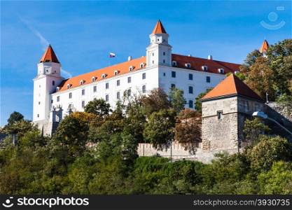travel to Bratislava city - Bratislava Castle in sunny day