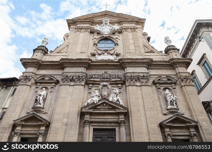 travel to Italy - facade of Church Chiesa dei santi michele e gaetano in Florence city