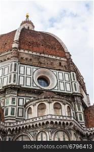 travel to Italy - ornamental dome of Duomo Cathedral Santa Maria del Fiore in Florence city