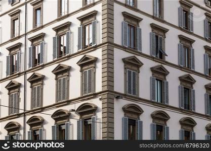 travel to Italy - walls of old house in Florence city