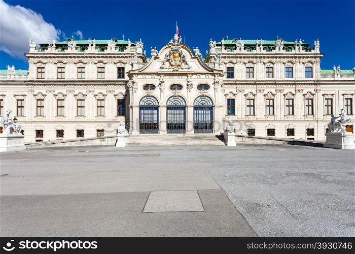 travel to Vienna city - facade of Upper Belvedere Palace, Vienna, Austria
