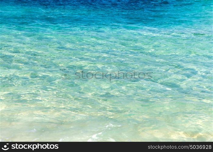 travel, tourism, vacation and summer holidays concept - sea or ocean with transparent blue water. sea or ocean with transparent blue water