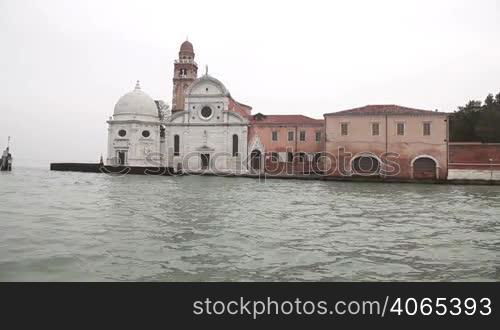 Traveling on vaporetto near San Giorgio Maggiore island, Venice, Italy