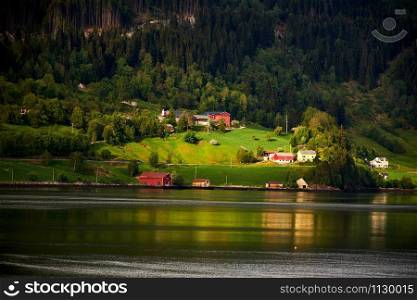travelling norwegian fjord nature by cruise ship