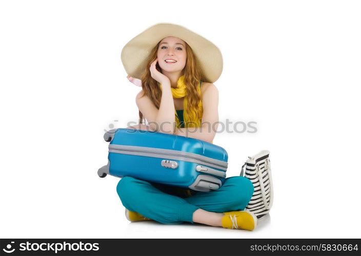 Travelling tourism concept isolated on white