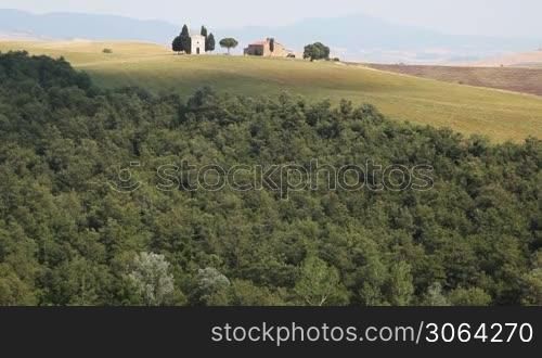 Travels: countryside landscape near Pienza in Tuscany, Italy