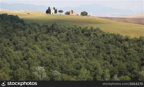 Travels: countryside landscape near Pienza in Tuscany, Italy