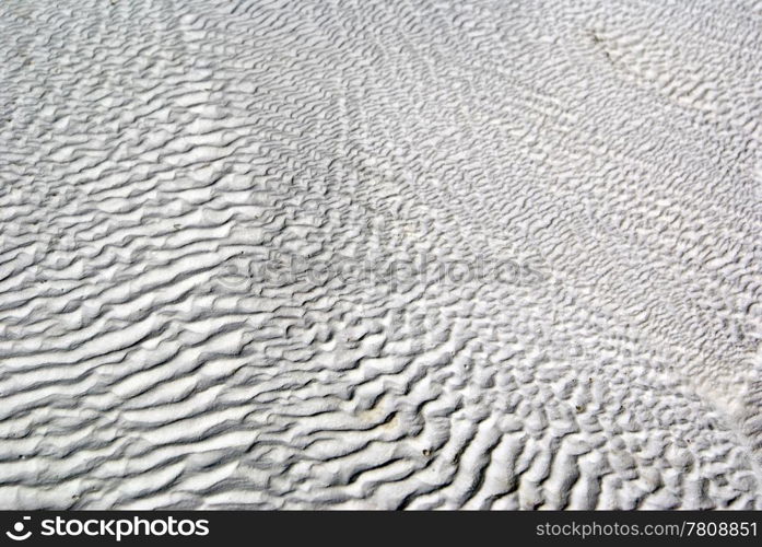 Travertine on the slope of mount in Pamukkale, Turkey