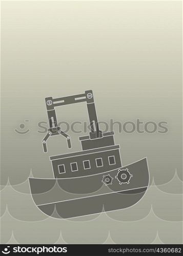 Trawler in the sea