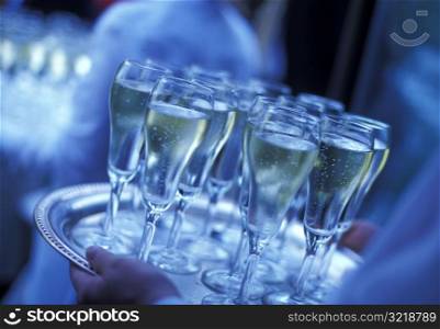 Tray of Champagne Glasses